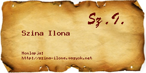 Szina Ilona névjegykártya